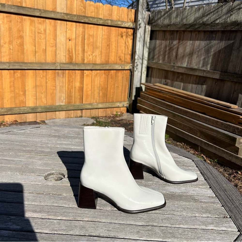 Jeffrey Campbell White Ankle Boots